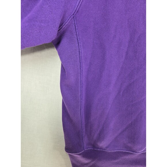 Vintage Champion Reverse Weave Purple Hoodie Sweatshirt Spell Out Logo Men Small - Picture 6 of 8
